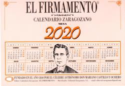 CALENDARIO ZARAGOZANO 2020. (VERDE) EL FIRMAMENTO (PARA PARED)